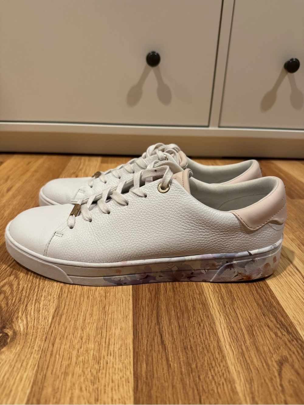 Ted Baker Sanzap White Floral Sneakers
